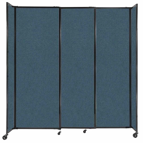 StraightWall Sliding Portable Partition 7'2" x 7'6" Caribbean Fabric